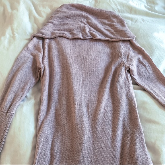 Leith Easy Circle Cardigan in Tan Ethereal Heather - Picture 4 of 5
